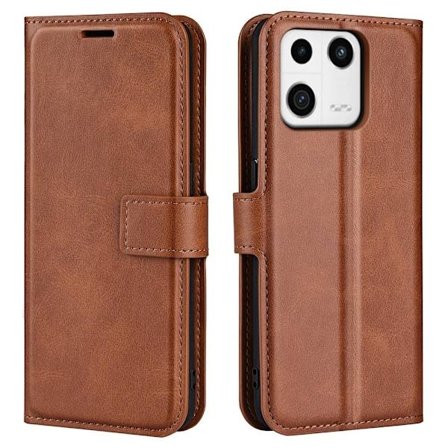 Læderetui med Pung til Xiaomi 13 - Lysebrun