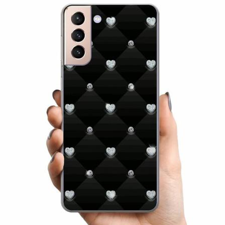 Samsung Galaxy S21 Tpu Mobilskal Bling Heart