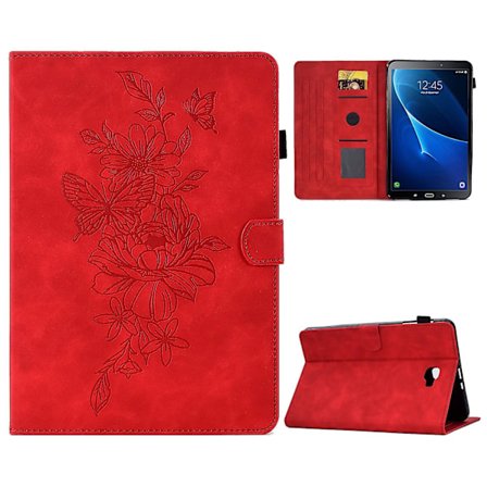 For Samsung Tab A 10.1 T580/T585 (2016) Preget Flatbed Rød