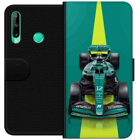 Kompatibelt Lommeboketui til Huawei Huawei P40 lite E Aston Martin Formel 1-bil i grønt racingdesign med moderne studiofølelse