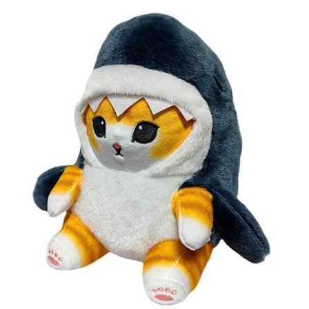 Sød Haj Kat Plyslegetøj Kat Ansigt Haj Fyldt Dyr