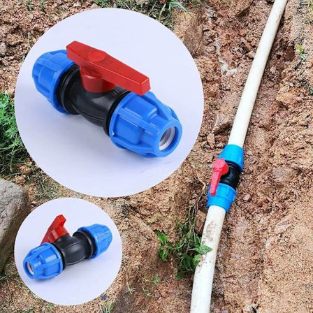 Ventil MDPE Polyeten Kulventil - Klämfäste Vattenrör Kompressionskoppling Kompressionsreducerhylsa 20mm Honadapter