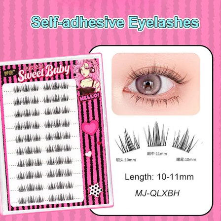 Självhäftande Ögonfransar Klusterfransar Inget Lim Individuella Fransar Mjuka Idol Franskluster Återanvändbara Självhäftande Fransar