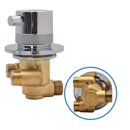 [CA] Termostatblandare Mässing Duschblandare Kranar 1-vägsutlopp Blandning av kallt och varmt vatten Väggmonterad