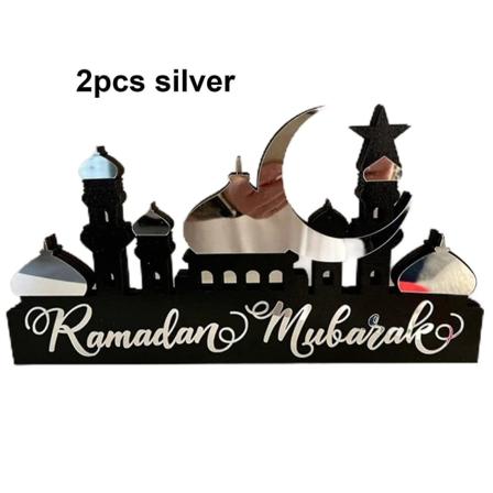2023 Eid Mubarak Akryl Ornament Ramadan Dekorasjoner For Hjem Islamsk Muslimsk Parti