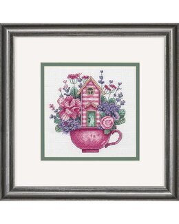 Broderipakke Bilde Tekopp Hus - Dimensions