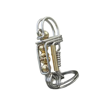 1/2/3 Män Creative Metal Handgjord Nyckelring Ring Bil Nyckelring Silver Style 2 1Set
