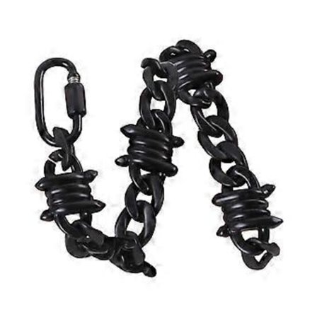 Trendigt Låshänge Halsband Gotisk Akrylkedja Törnen Halskedja Unisex Choker Mode Smycken för Kvinnor och Män Matt svart (Matt svart)