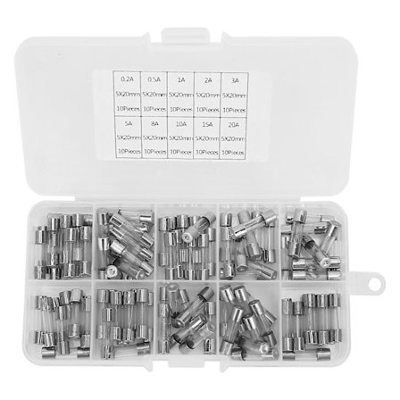 Lasitulppasarja 100 kpl 5 x 20mm 0.2 - 20A Teollisuustarvikkeet