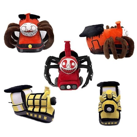 Skräckspel Choo-choo Charles plyschleksak mjuk spindelstoppad docka Hemsk tåg tecknad plysch Presenter till barn