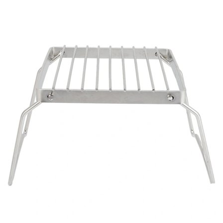 Foldbart grillrist i rustfrit stål til lejrbål, udendørs, picnic, BBQ