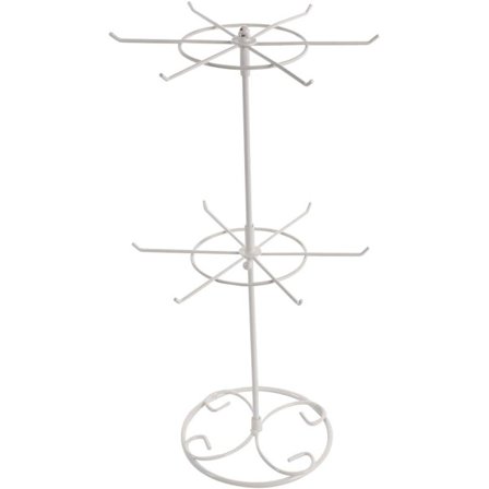 1 stk (hvit) Smykkeskrin Ring Stativ Holder Stativ, Roterende