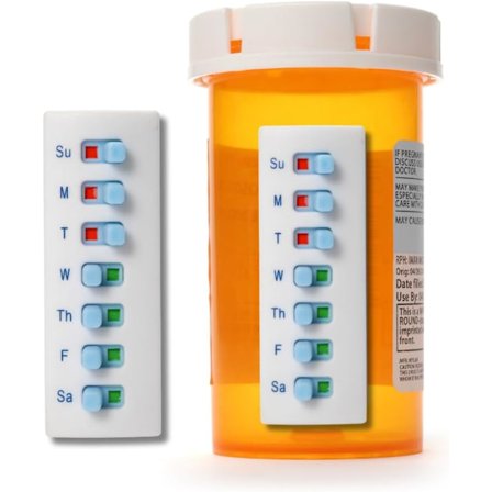 Uudelleenkäytettävät pilleriseurantatarrat, joissa on yli 12 täyttöpakkausta, pullokiinnitys lääke- ja vitamiinimuistutuksiin, ei säilytyslaatikkoa (