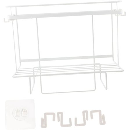 Toalettställ Hyllor Toaletthylla Väggmonterad Hylla Badrumsmonterade hyllor för förvaring Väggfäste Toalett Badrumshylla Toalettpappershållare Hylla