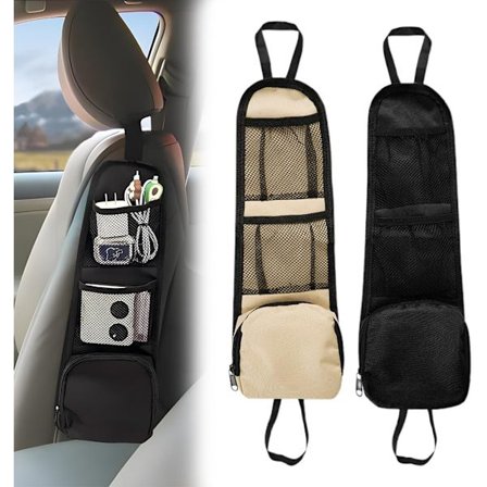 2 stk. Seteorganisator på siden, sammenleggbar oppbevaringsveske til bil, hengeveske til biler, oppbevaring på siden av bilen, seteorganisator til 