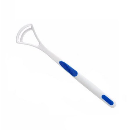 Tungeskrape for bedre munnhygiene og pust - Blå Hvit