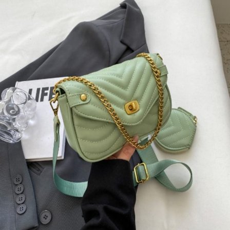 Stoffvesker Underarm Håndveske LYS GRØNN