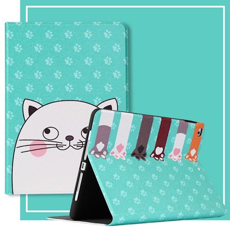 Stilig etui for iPad Air6 13" Liten Hvit Katt