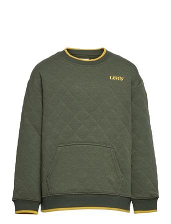 Lvb Quilted Crewneck Top Sweatshirt Trøje Grøn Levi's