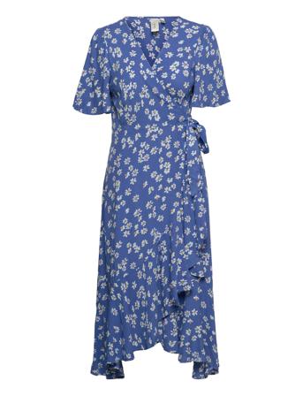 Yaslimo 2/4 Midi Wrap Dress S. Patterned YAS