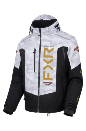 Chaqueta de Nieve FXR Helium X 2-en-1 26 Blanco Camuflaje/Dorado S