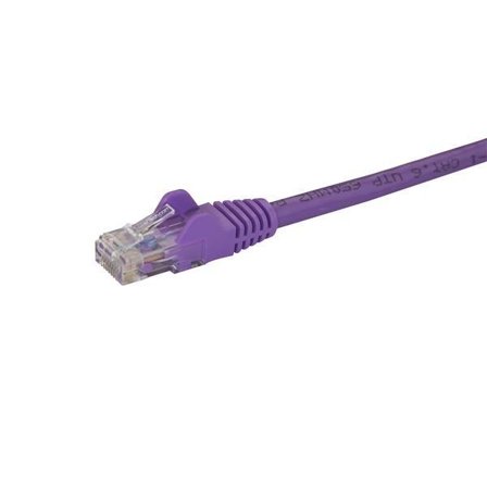 StarTech 1m CAT6 Ethernet Cable, 10 Gigabit Snagless RJ45 650MHz 100W PoE Patch Cord, CAT 6 10GbE UTP Network Cable w/Strain Relief, Purple, Fluke