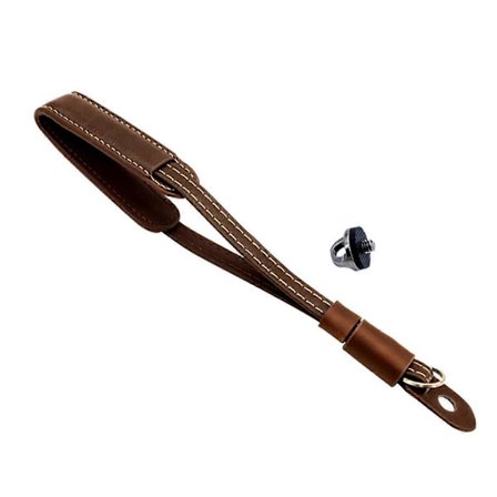 Lämplig för DJI Osmo Pocket 3 Läderhandledsrem Handhållen Rem 1/4 Skruv Handledsrem Gimbal Kamerarem, Kaffe