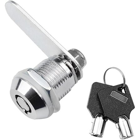 20mm Alloy Cabinet Door Security Mailbox Lock, Furniture Lock For Mailbox, Drawer, Cupboard, Wardrobe, With 2 Keys (silver)