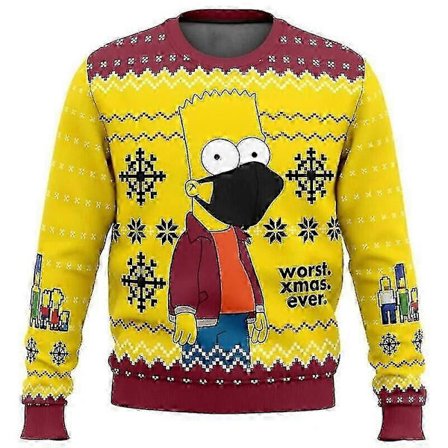 Homer Bush Meme The Simpsons Grim Jule Sweater Jule Sweater Gave Julemand Pullover Mænd 3d Sweatshirt Og Top Efterår
