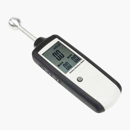 Biltema - Fuktmåler for Vegger, Tak og Gulv, Ikke-destruktiv, Måler opptil 40mm, MIN-/MAKS-funksjon, Inkluderer 3 AAA-batterier