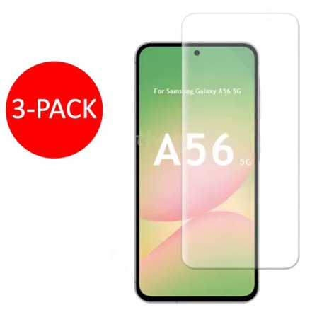 3-pak Samsung Galaxy A56 Skærmbeskytter Hærdet Glas Premium