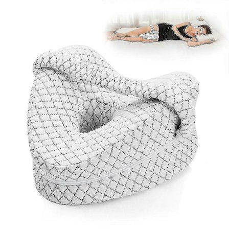 Hjerteformet ortopædisk sovepude til ben, kilepude med knæstøtte, iskias puder, kropspude (FMY)