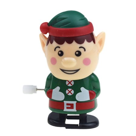 Kello ketjussa Q-versio kävelevä ravistava pää tonttu, kävelevä