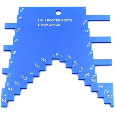 Dybde Højde Savmåler til Overfræser og Bordrundsav, Træbearbejdning Aluminiumlegering Ultimativ Klarhed Dybdemåler Lineal Bærbare Overfræsertilbehør 