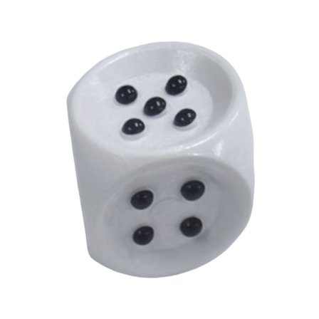 Hvide taktile terninger, kompakt underholdning med hævede prikker til blinde spillere