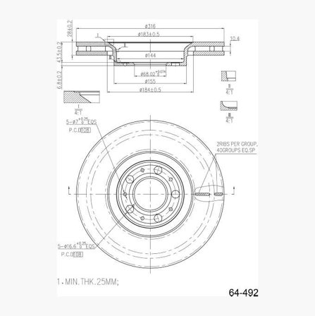 Bromsskiva belagd - Biltema