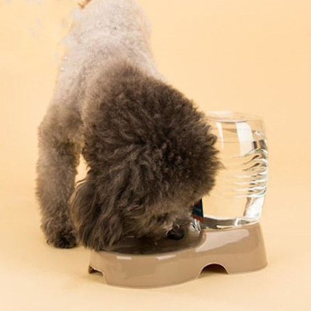 Automatisk dyremater for hund og katt, drikkeskål med tyngdekraft, vanndispenser for kjæledyr, plast, stor kapasitet, vannflaske for hunder