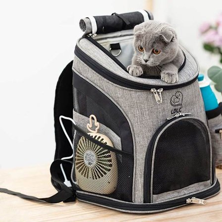 Taske til hund og kat - Rygsæk til små kæledyr til udendørs vandreture og camping