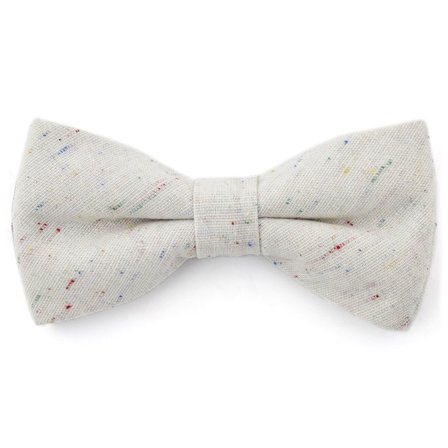 Pajarita blanca de lino para hombres - Pajaritas preatadas