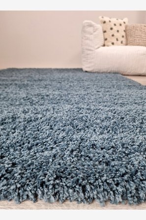 KM Home - Ryeteppe Lounge - Blå - Lugg- & ryetepper - 300 - Fra Homeroom