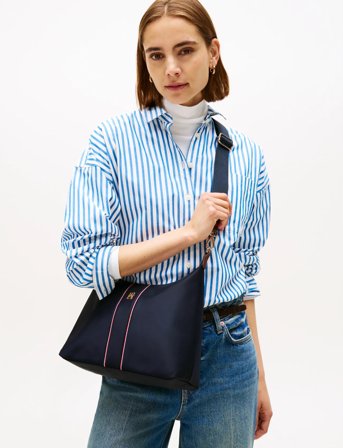 Tommy Hilfiger Popette Shoulder Bag Corp - Navy - ONE SIZE