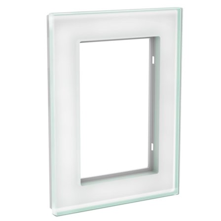 Schneider Electric WDE004034 Täckram 2-vägs, glas, solid, vit, Strömbrytare & vägguttag