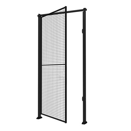 Einzeltür X-STORE, links, inkl. Steher und Paneele, 2300 x 1000 mm, Zylinderschloss