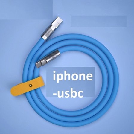 2st 2m 120W snabb iphone-usbc laddare blå