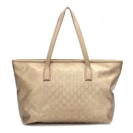 Gucci Vintage, Pre-owned Leather totes Geel, Dames, Maat:ONE Size,Canvas