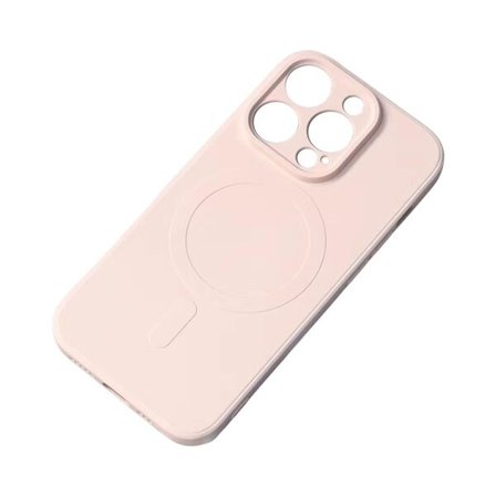 MagSafe-kompatibelt silikonfodral för iPhone 15 Pro Max Silikonfodral - Rosa