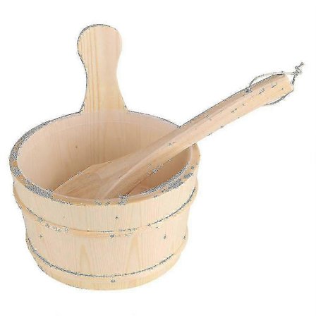 Ny bastuhink med skopa, badrum naturlig trähink + skopa set för bastu spa badtillbehör perfekt present till din familj eller vänner.-XF30-{Fyn996}