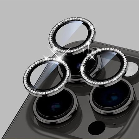 Bling Glitter Diamant Kameralinsskydd Fodral kompatibelt iPhone 16 15 14 13 11 Pro Max Plus Skärmskyddsfilm kompatibelt iPhone 16E Pro