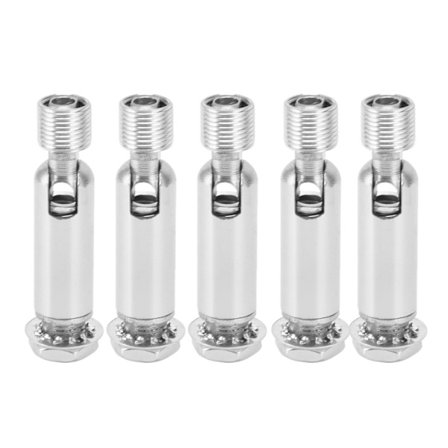 5 stk. M10 Skrå Loftadapter til Loftlampe Pendel Lysekrone Skinneophæng Tilbehør M10 Eksternt Gear Styreled Krom