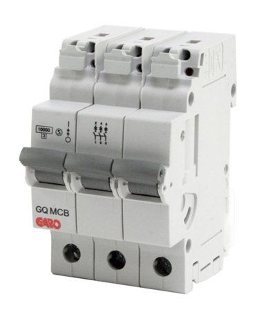 Garo MCB GQ C310 Automaattisulake 3-napainen, C-ominaiskäyrä 10 A, Liitäntätulpat & kaapelit